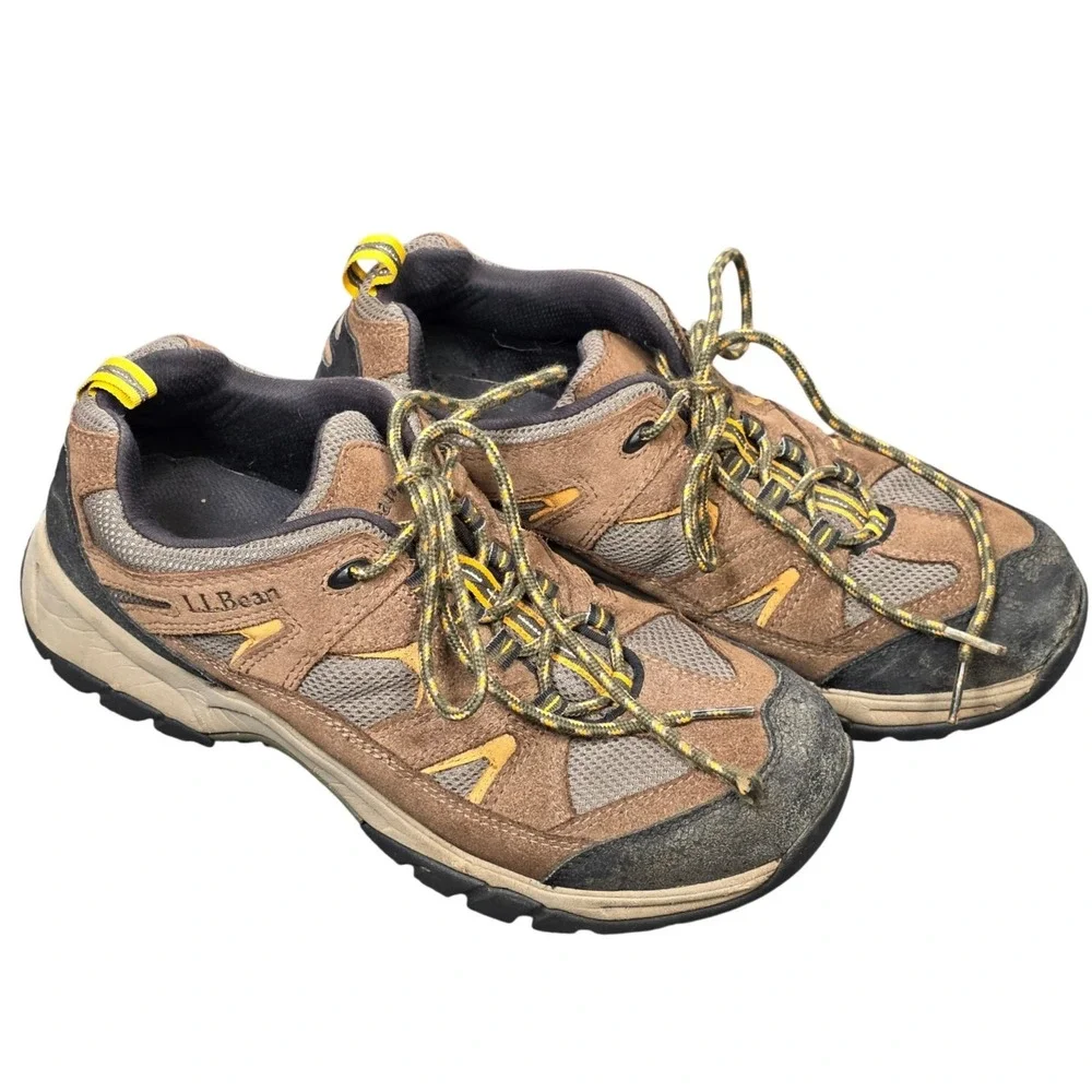 L.L. Bean Trail Dri-Lex Hiking Shoes Men's Size 10 Medium Brown Suede Mesh Low